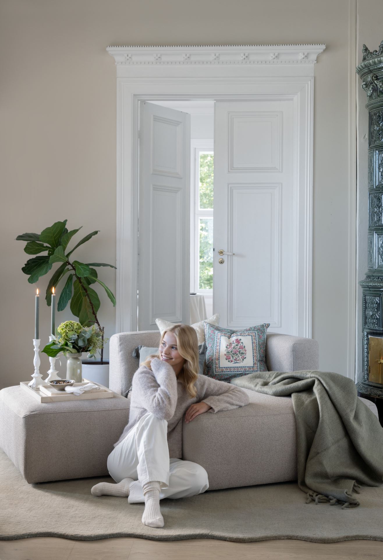 Modulsofa hjørne beige - 3