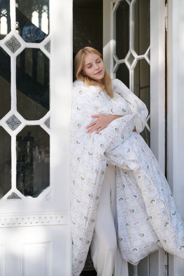 Bomull sengesett multi blå - 2