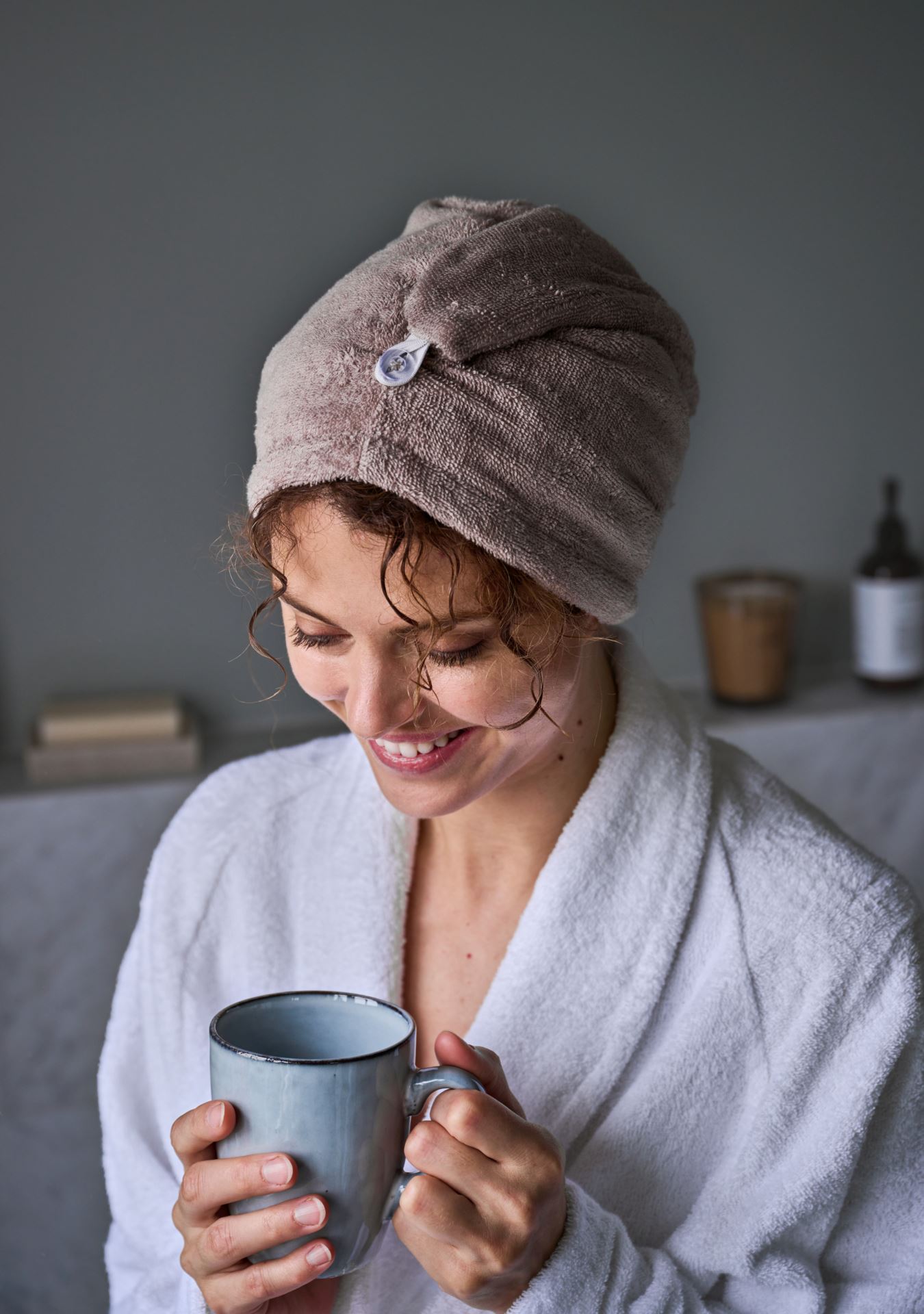 Hodehåndkle beige - 8