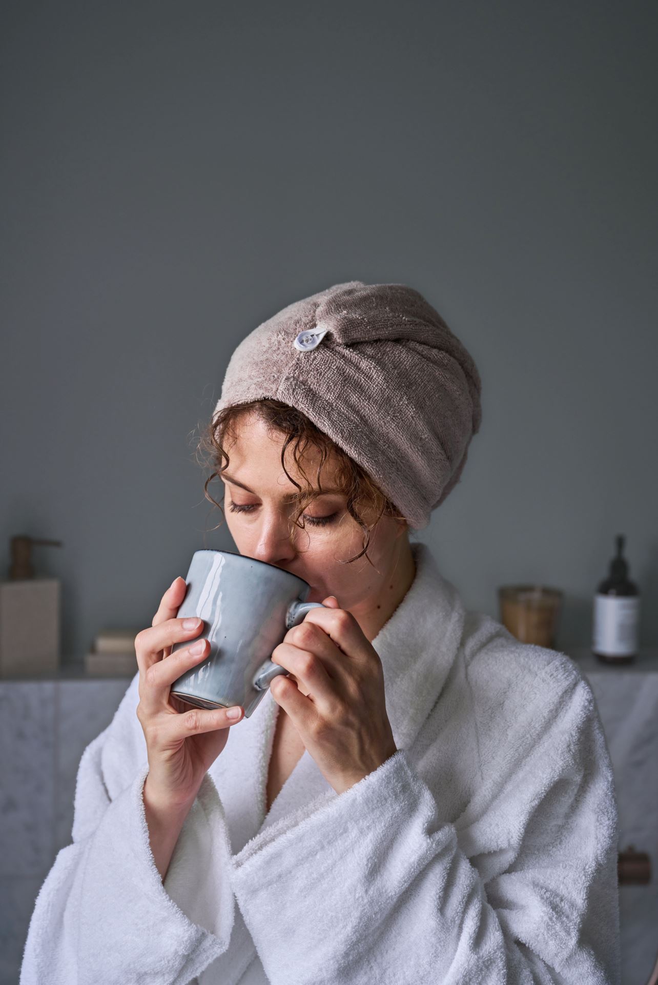 Hodehåndkle beige - 9