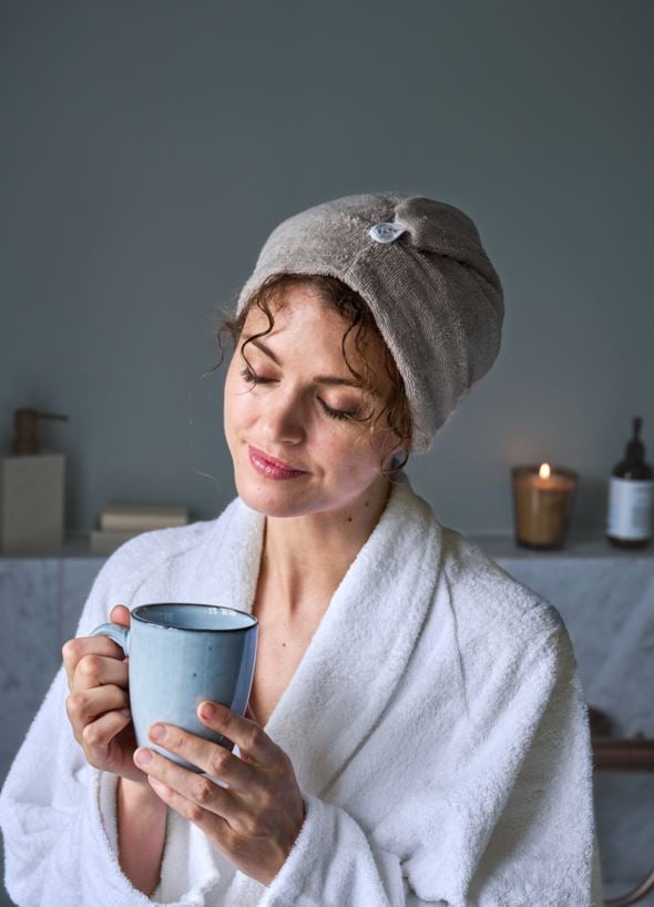 Hodehåndkle beige - 10