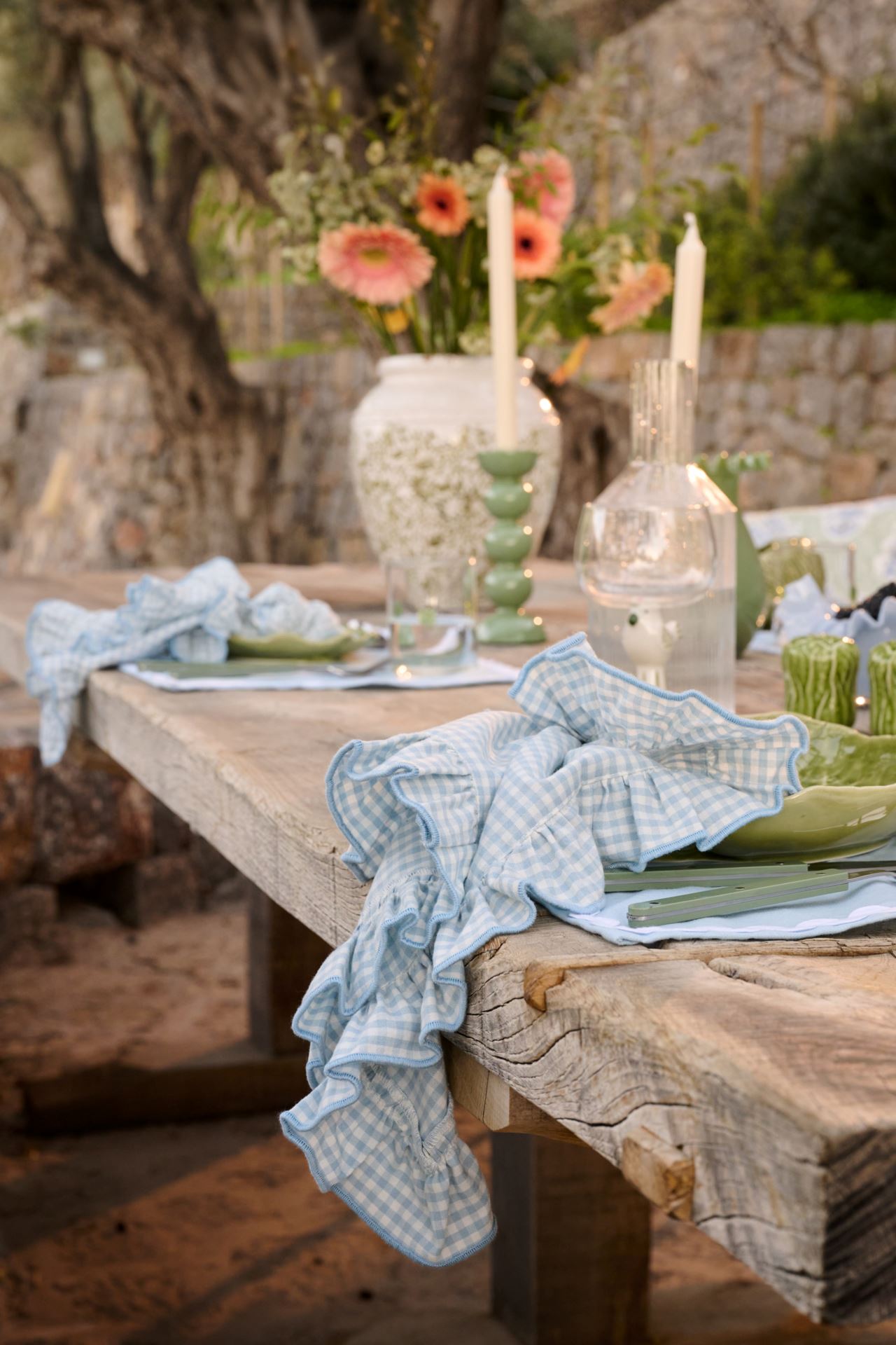 2pk tøyserviett lys blå - 3