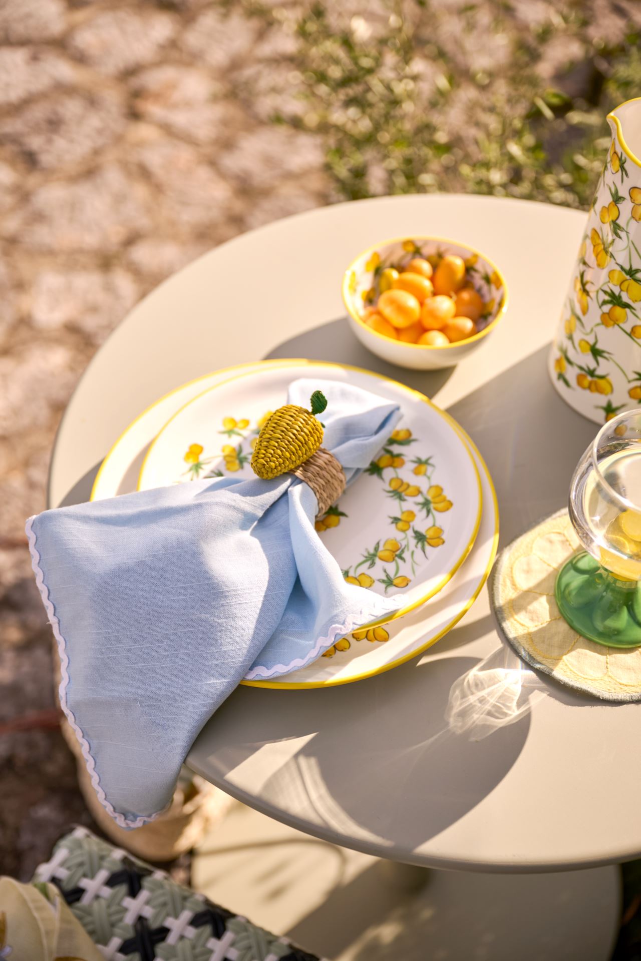 2 pk serviettring gul - 2