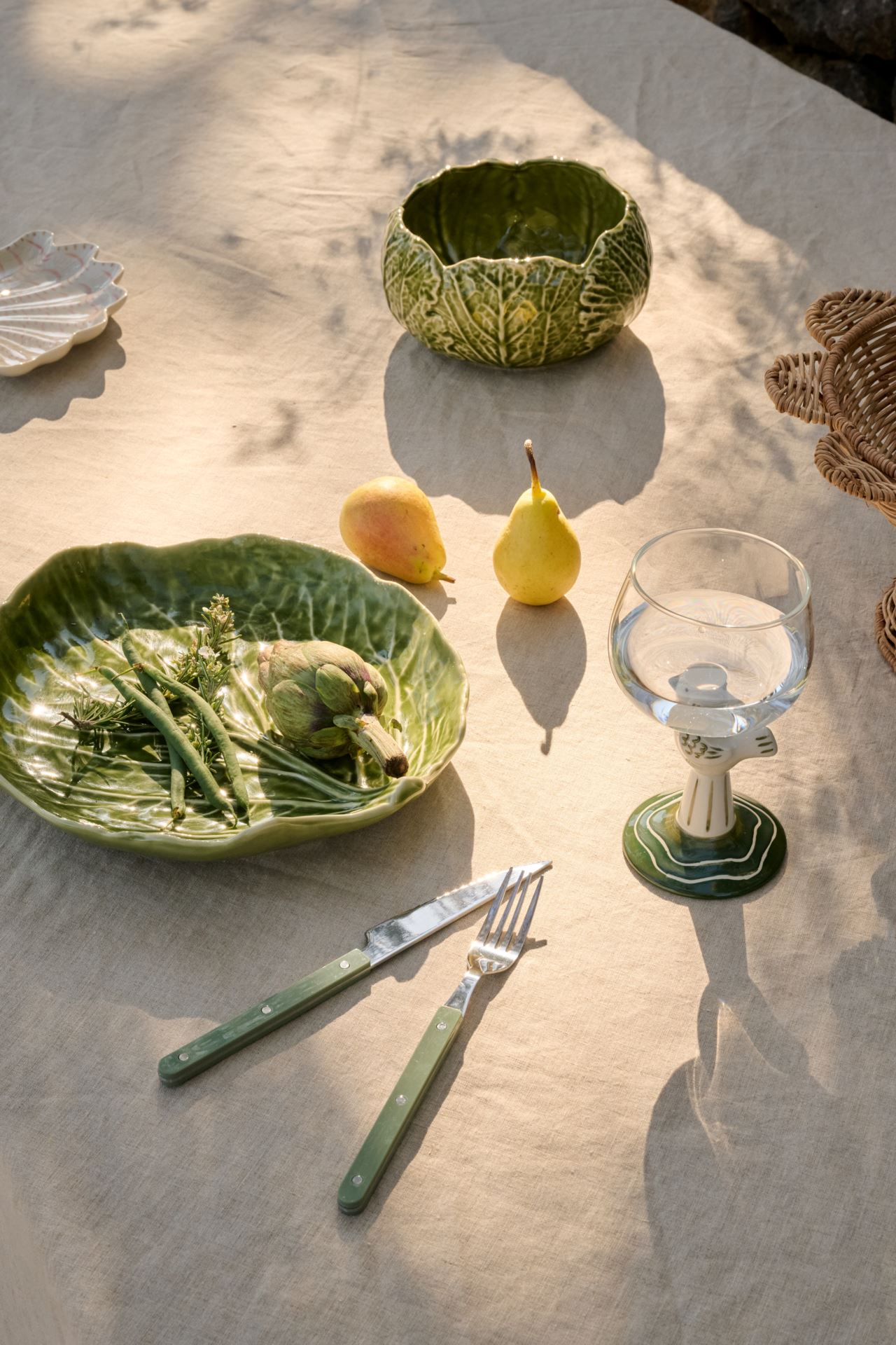 Bestikk 3 deler lys grønn - 2