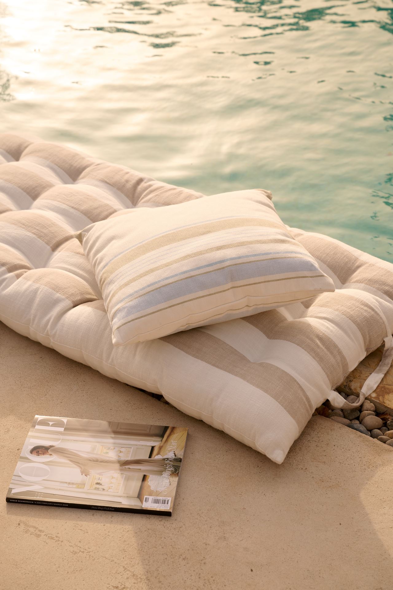 Foldbar sittepute beige - 3