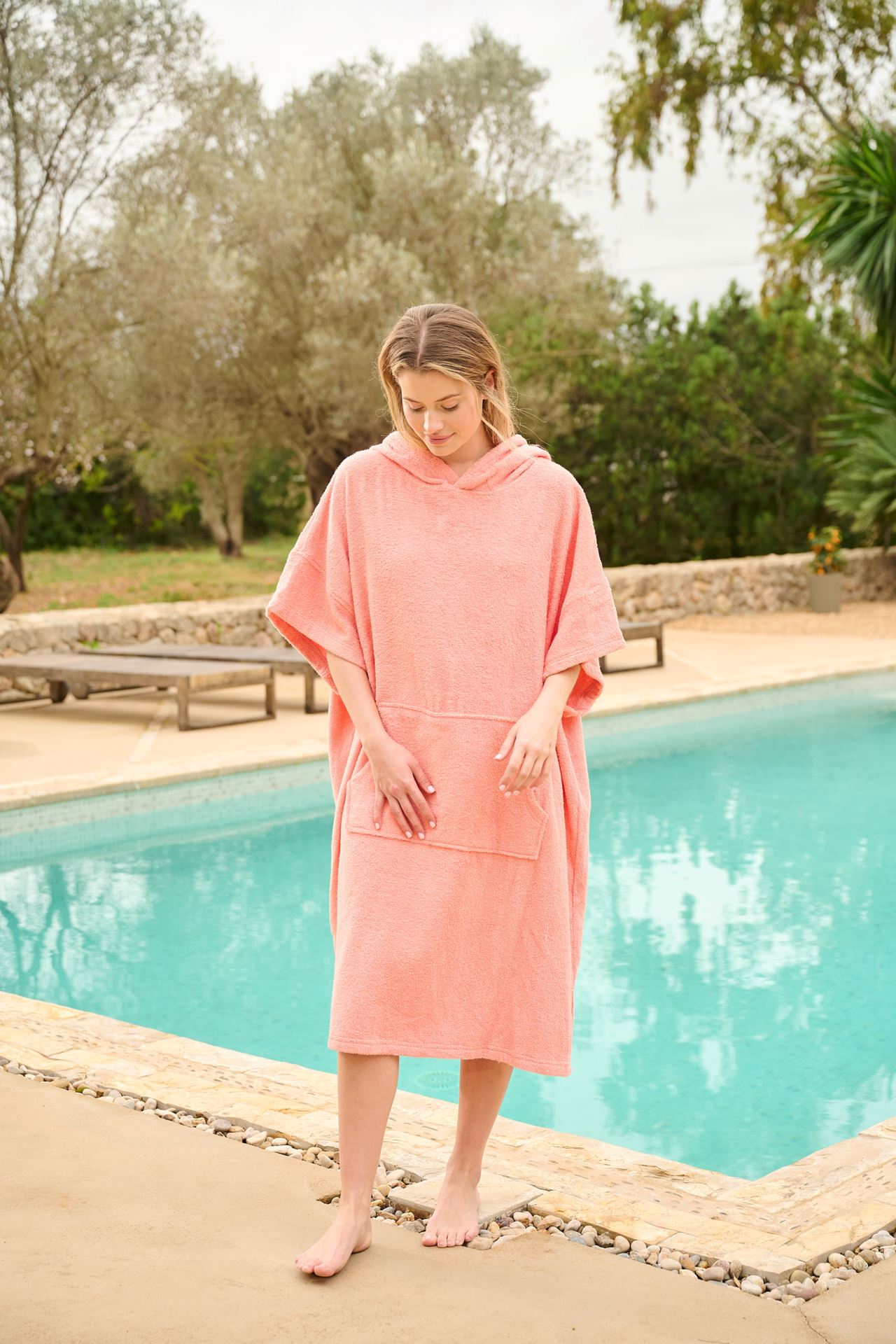 Poncho lys korall - 3