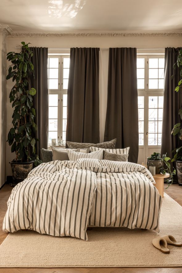 Flanell sengesett              olivengrønn - 3