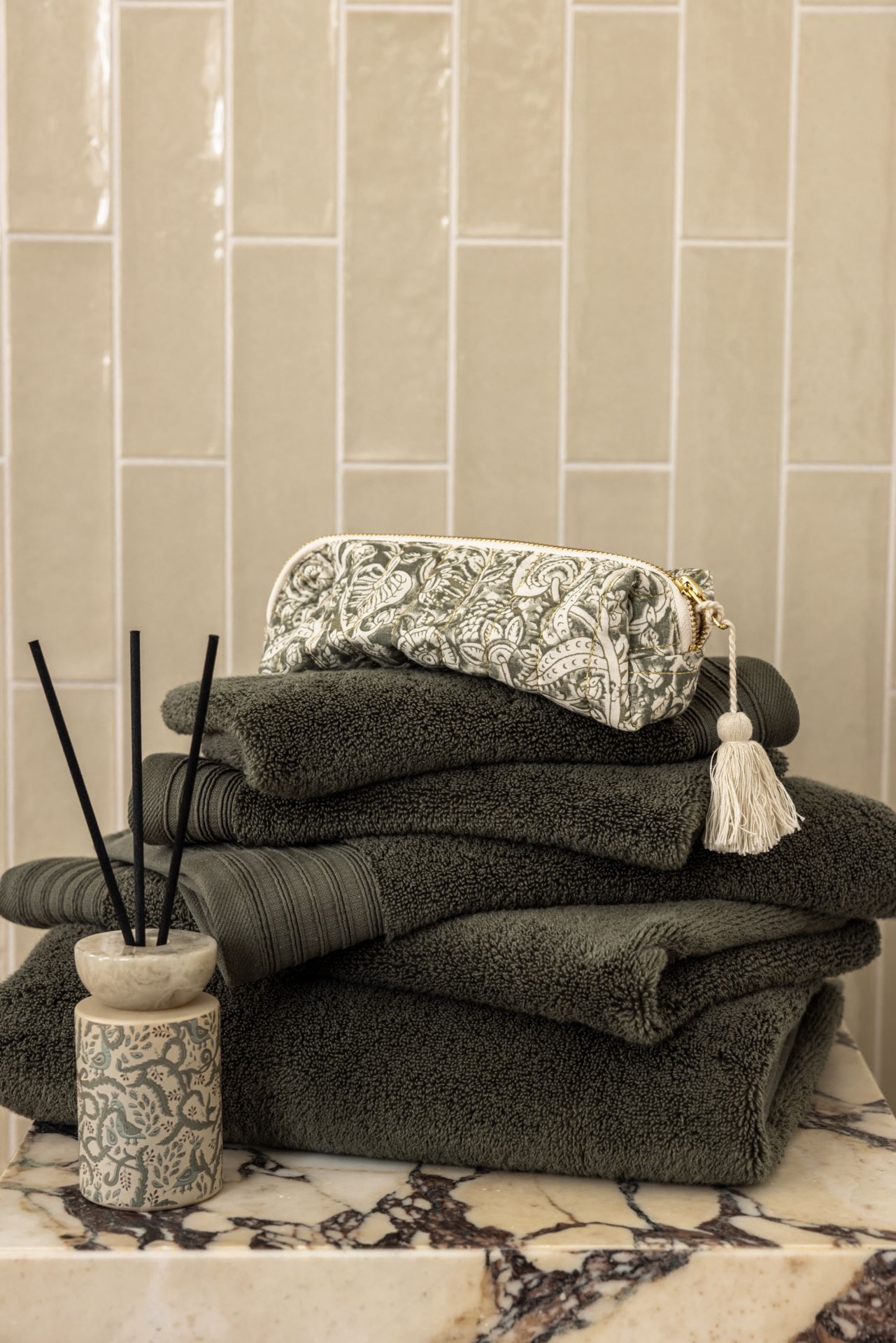 Gjestehåndkle olivengrønn - 2