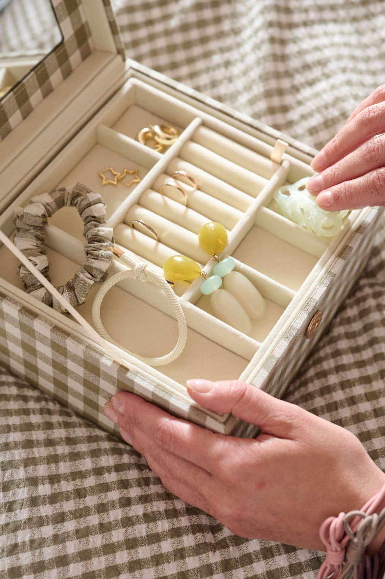 Smykkeskrin olivengrønn - 4