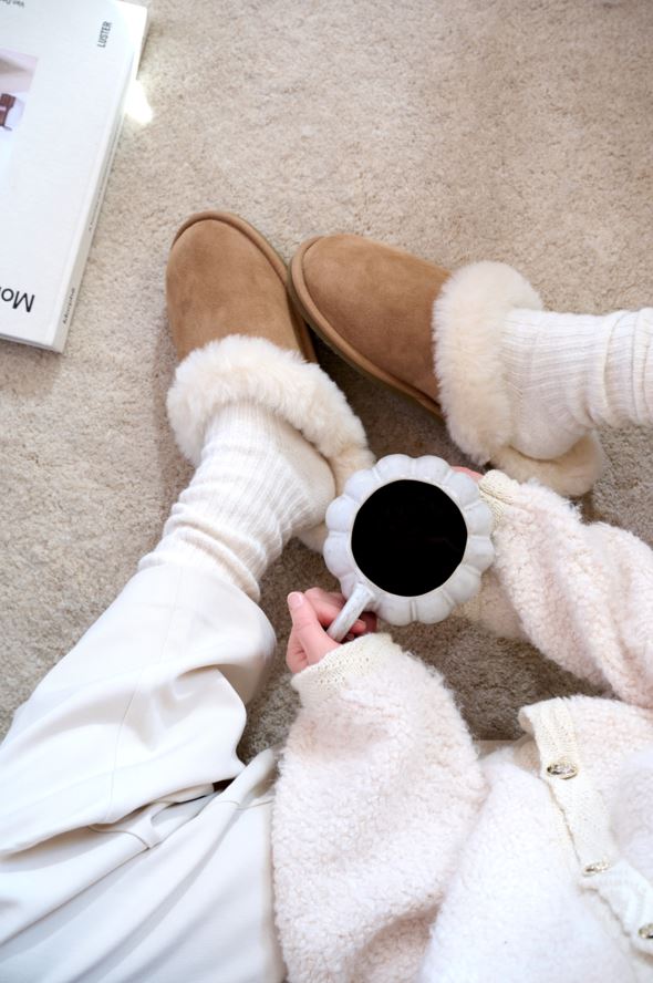 Skinntøfler brun - 3