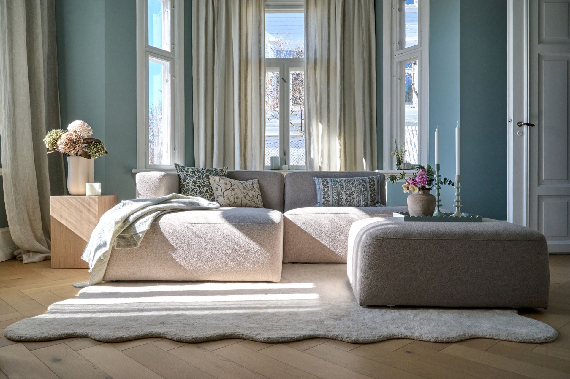 Modulsofa åpen ende høyre beige - 3