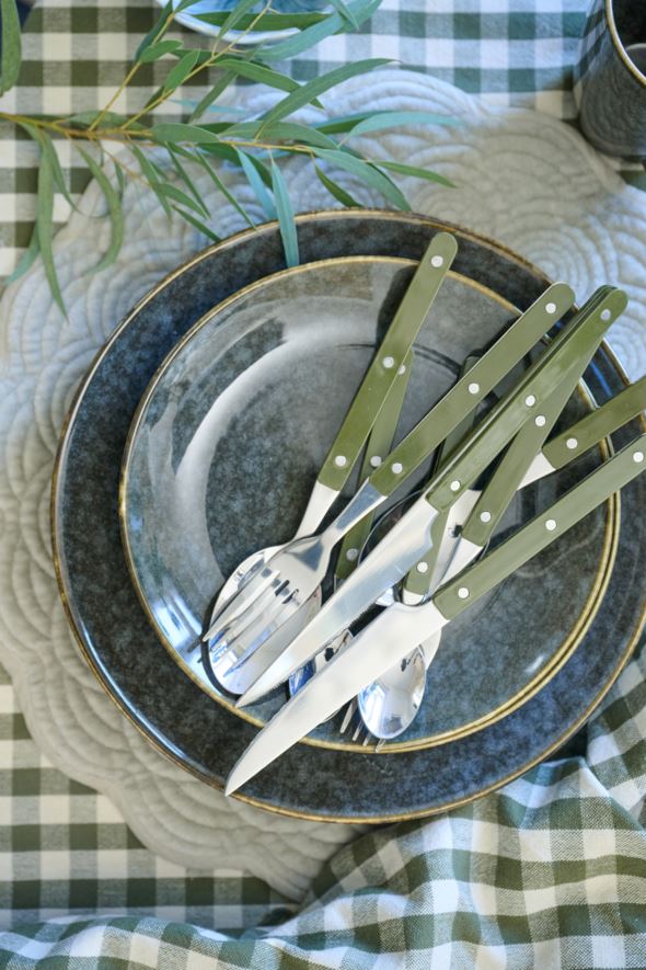 Bestikk 3 deler grønn - 2