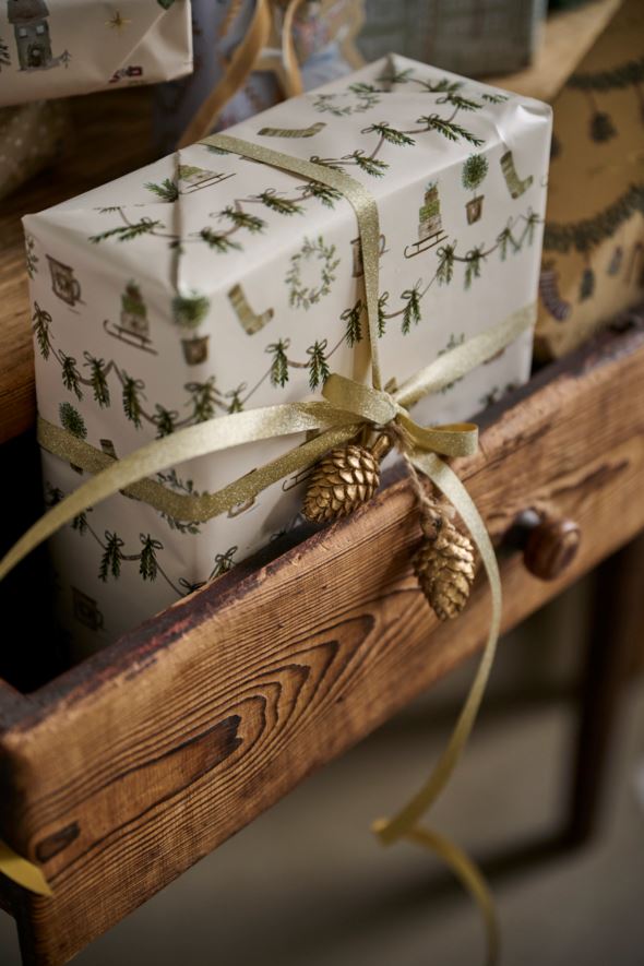 Gavepapir offwhite - 70x300 cm offwhite - 1