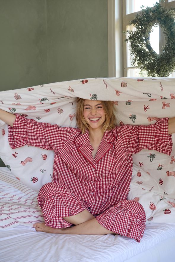 Pyjamasskjorte rød - 4