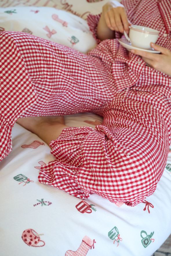 Pyjamasbukse rød - 5