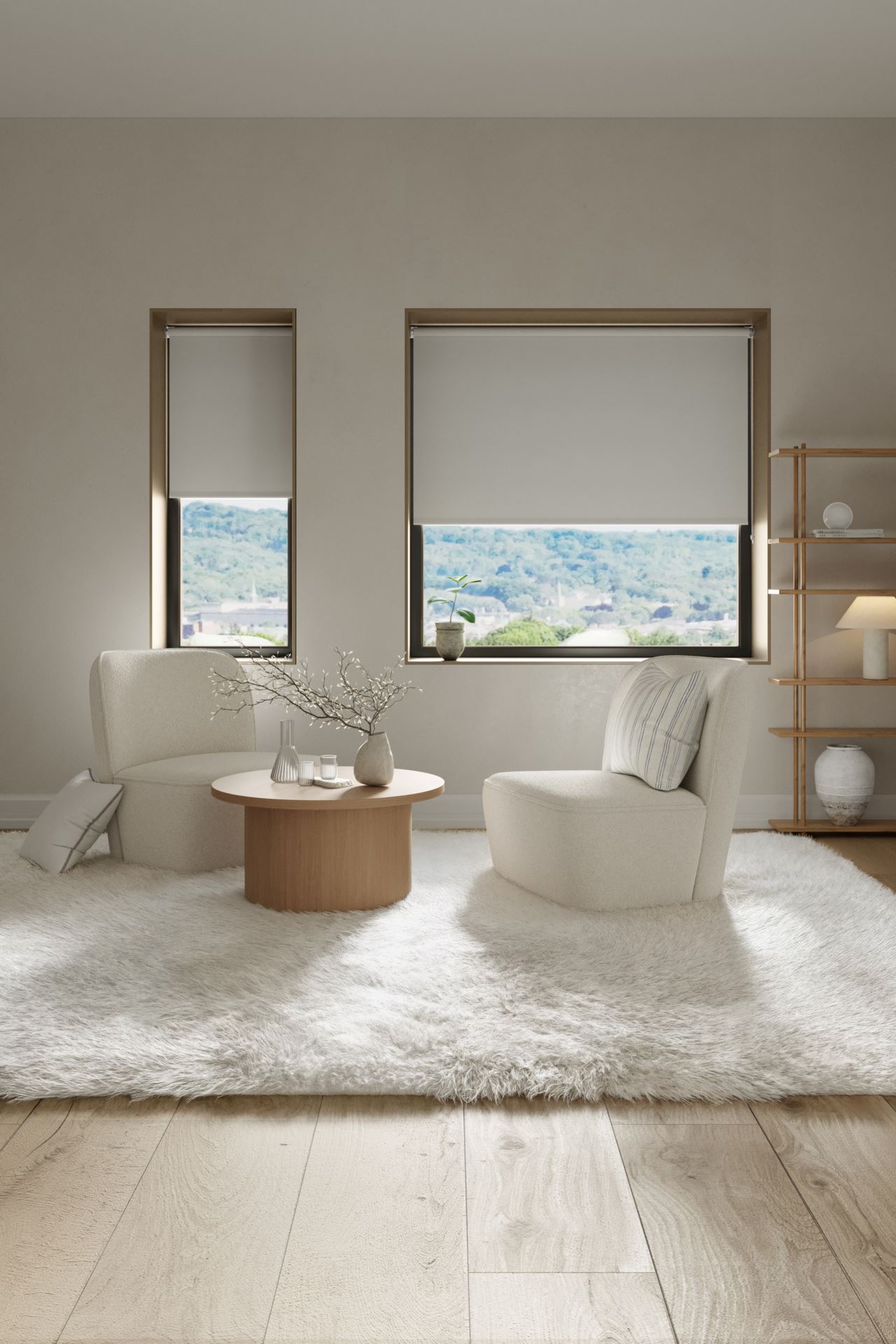 Lystett rullegardin offwhite - 3
