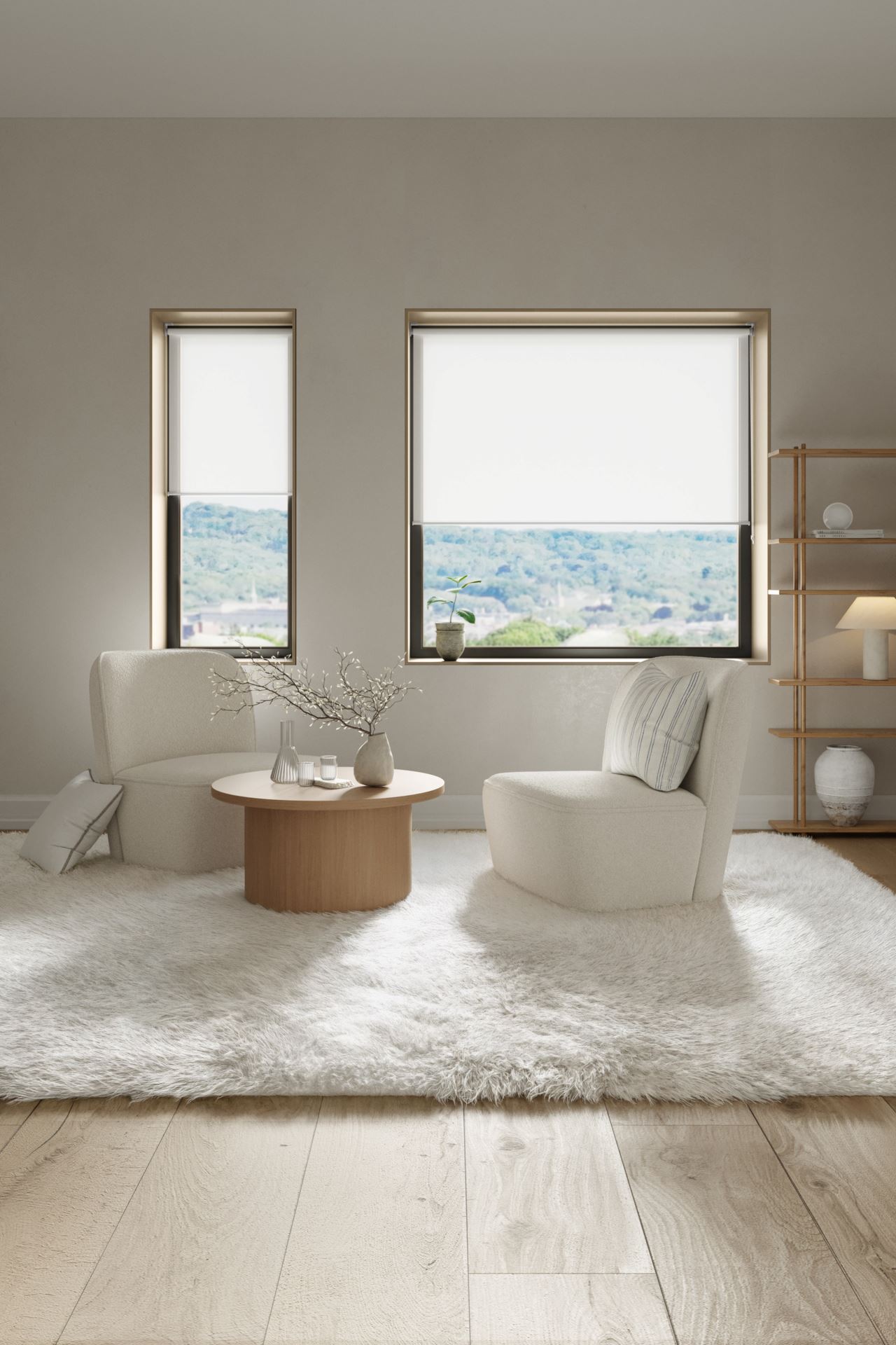 Rullegardin transparent offwhite - 5