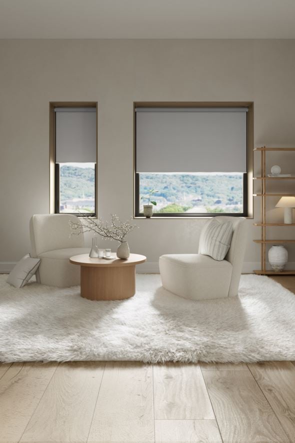 Lystett rullegardin trådløs grå - 3