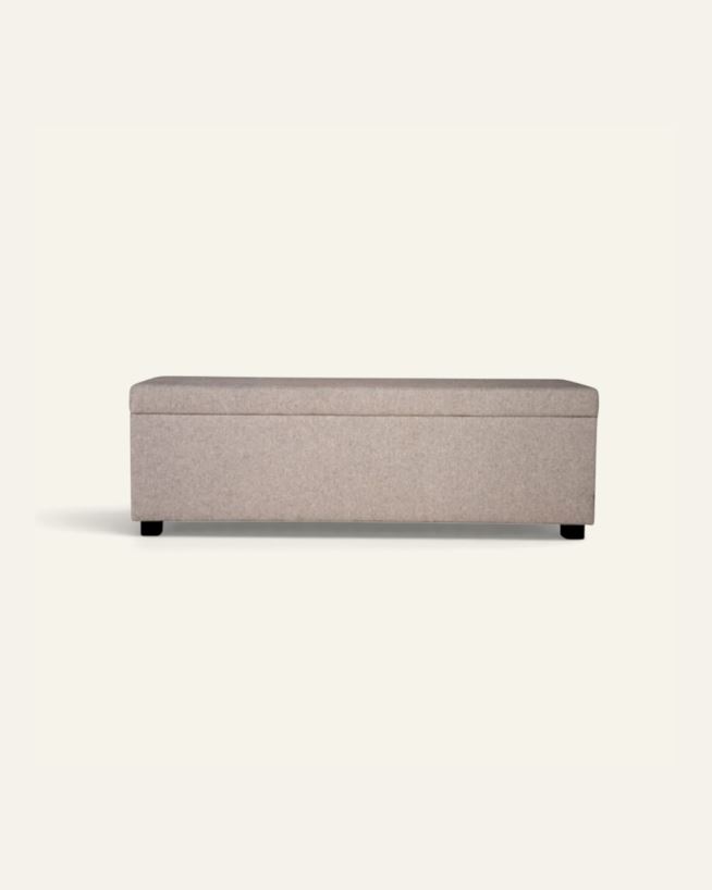 Sengebenk beige - 145x46x47 cm beige - 1
