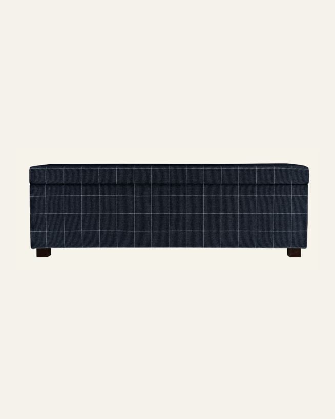 Sengebenk multi svart - 145x46x47 cm multi svart - 1