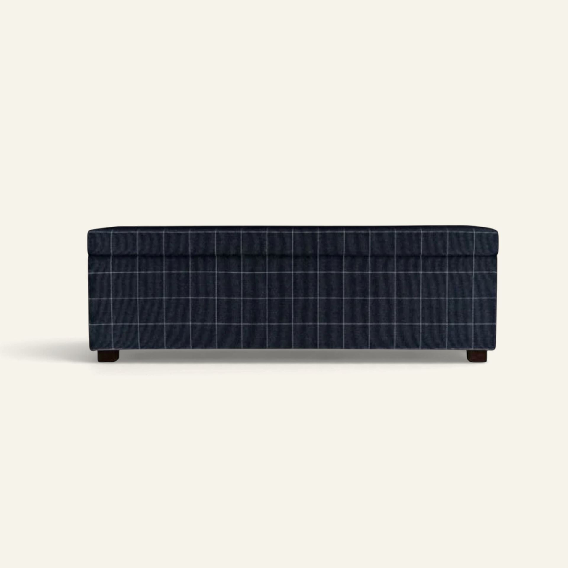 Sengebenk multi svart - 145x46x47 cm multi svart - 1