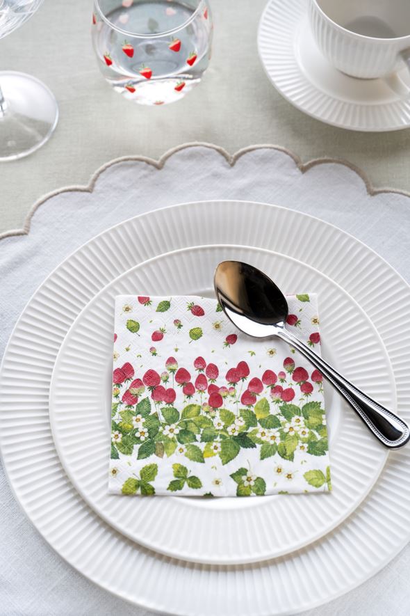 Coctail papirserviett multi rød - 2