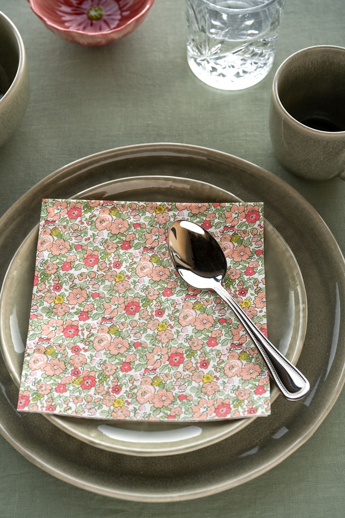 Papirservietter multi rosa - 2