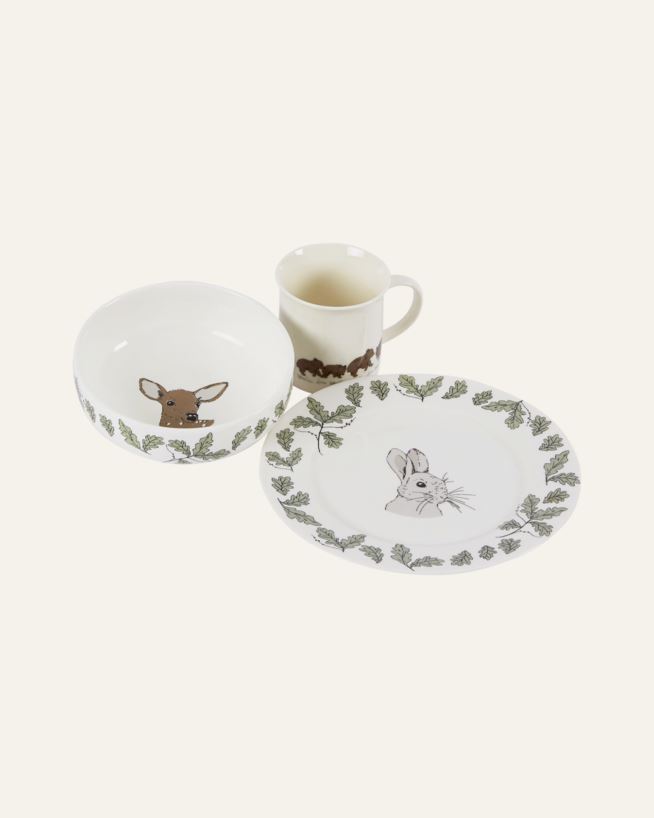 Frokostsett multi hvit - 20x20 cm multi hvit - 1