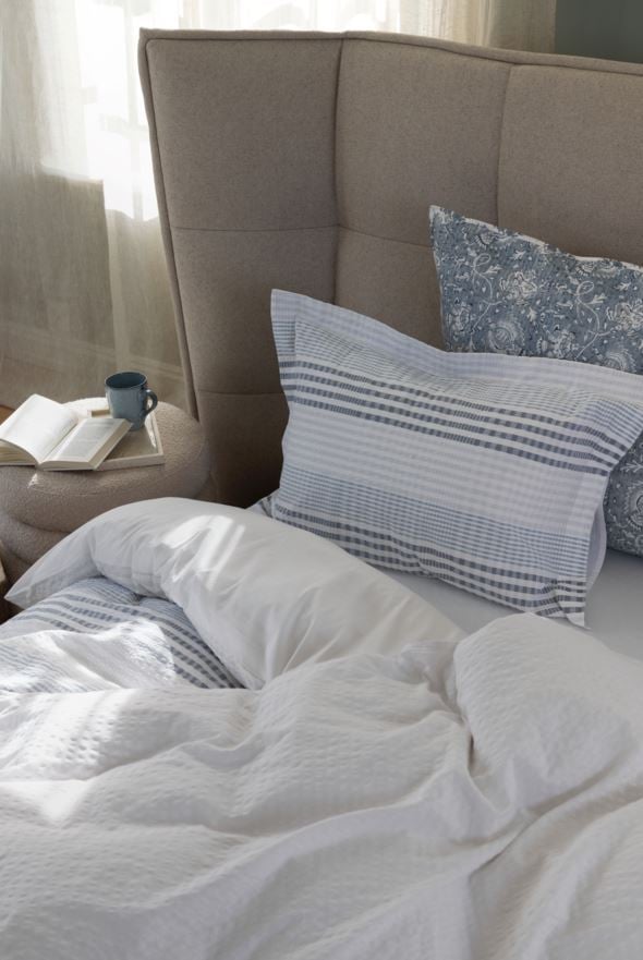 Krepp sengesett hvit - 3