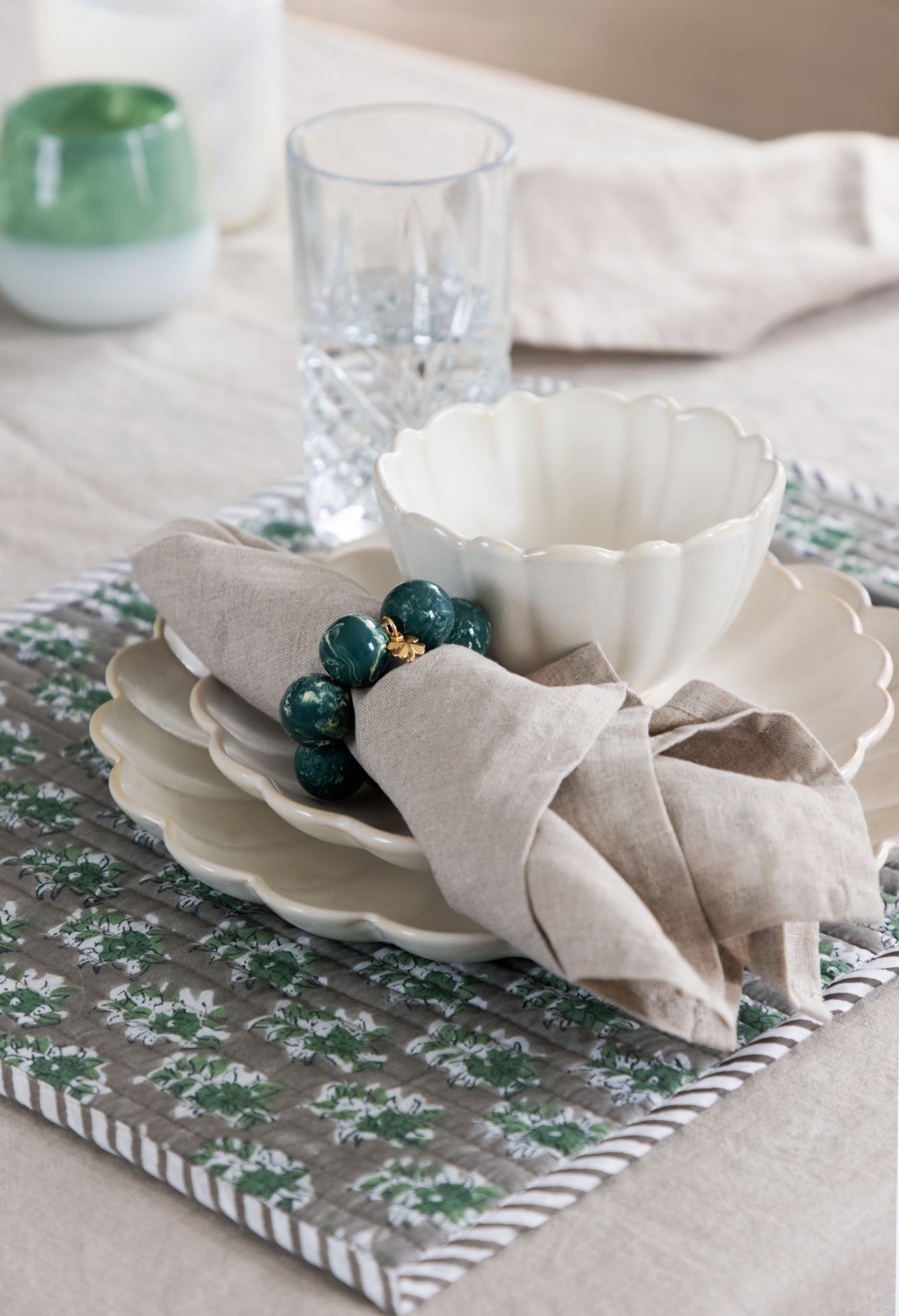 2 pk serviettringer grønn - 2