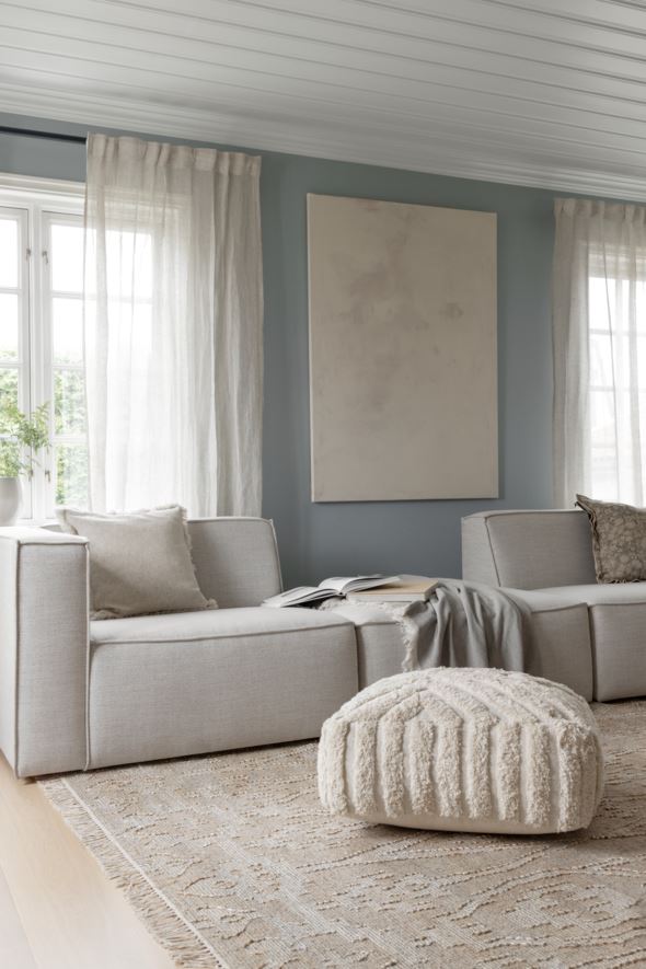 Puff offwhite - 55x55x22 cm offwhite - 1