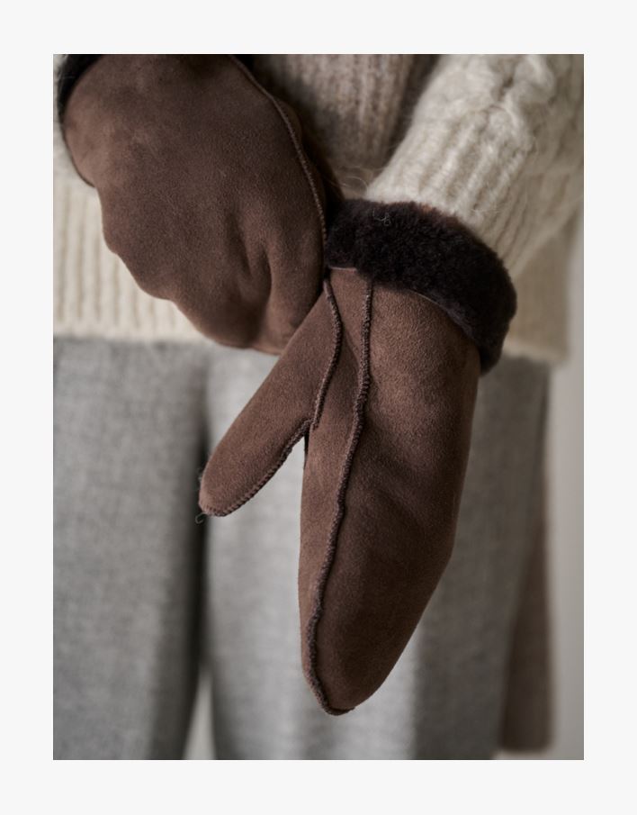 Ullvott mørk brun - one size mørk brun - 1