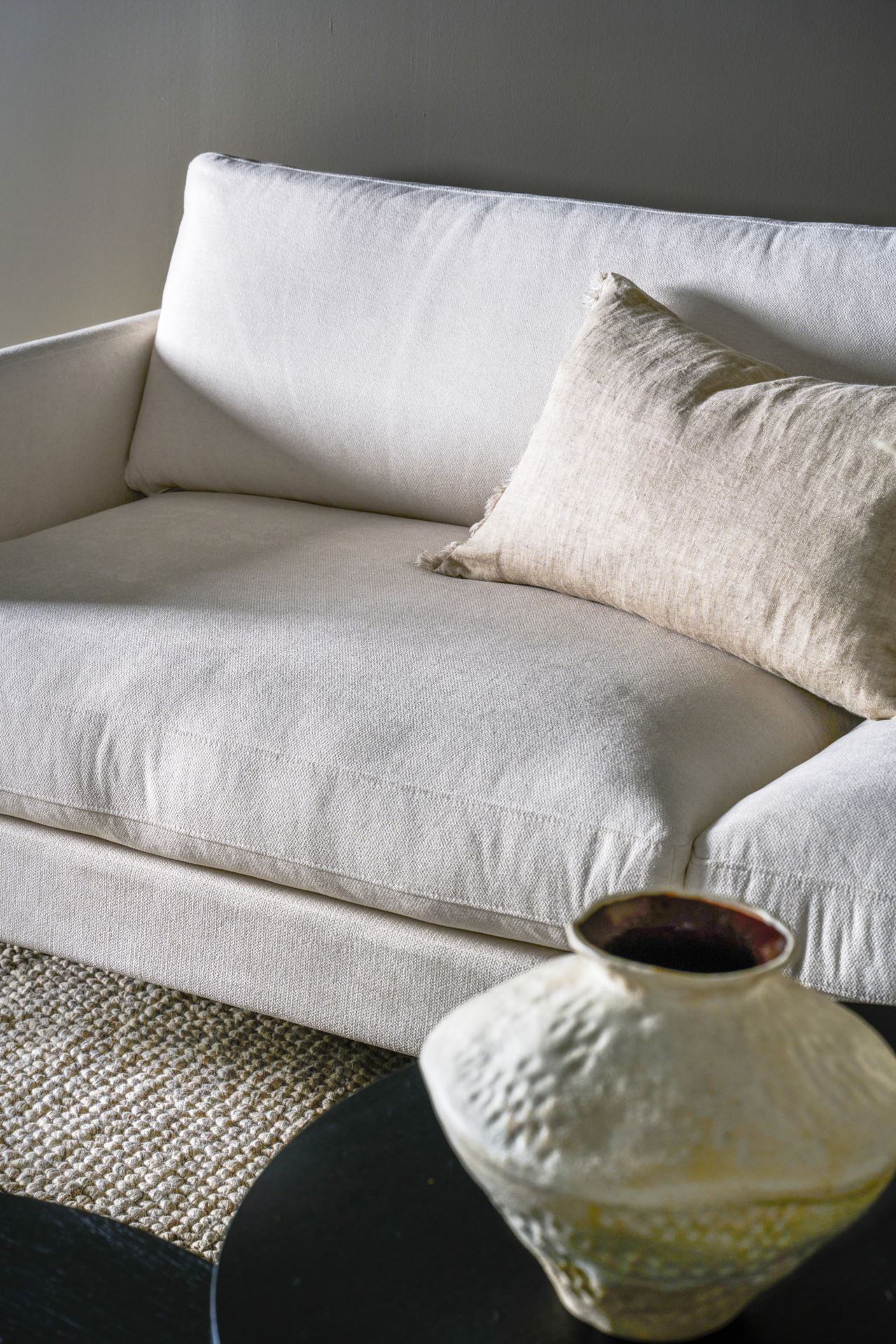 3 seter sofa hvit - 10