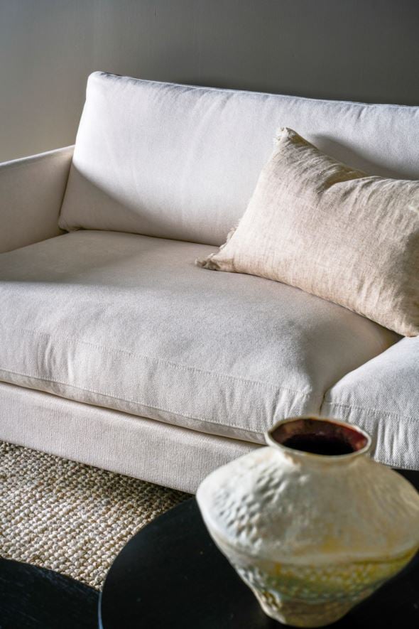 3 seter sofa hvit - 10