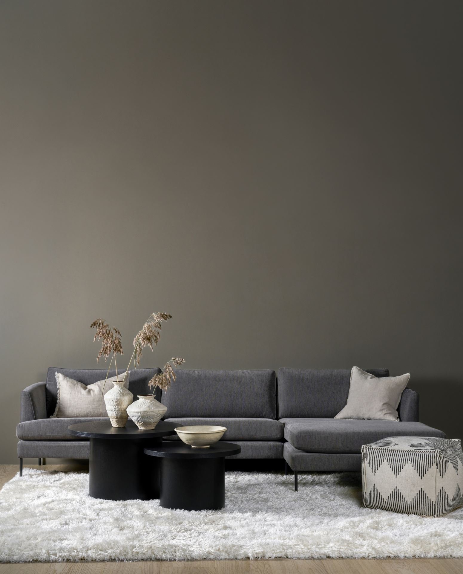 Sofa sjeselong høyre grå - 6