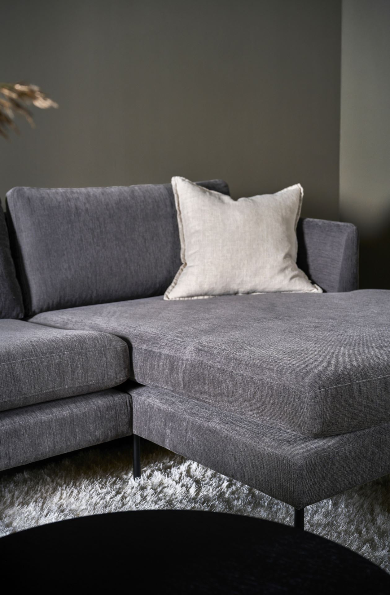 Sofa sjeselong høyre grå - 7