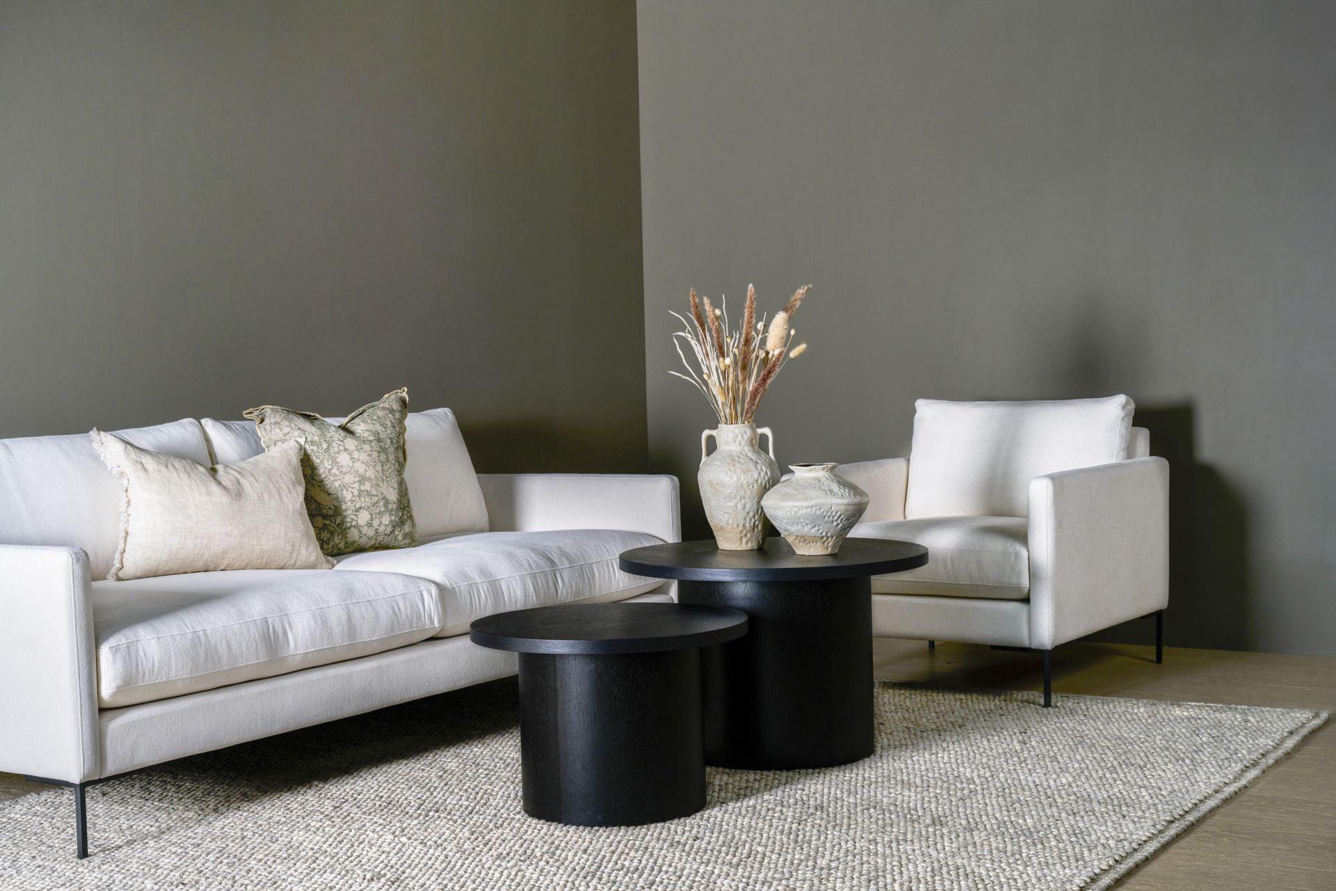 3 seter sofa hvit - 8