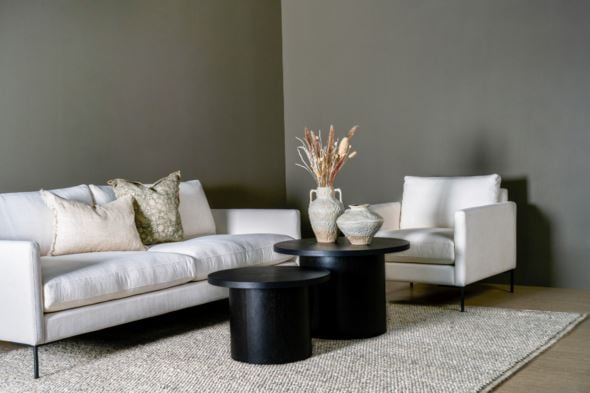 3 seter sofa hvit - 8