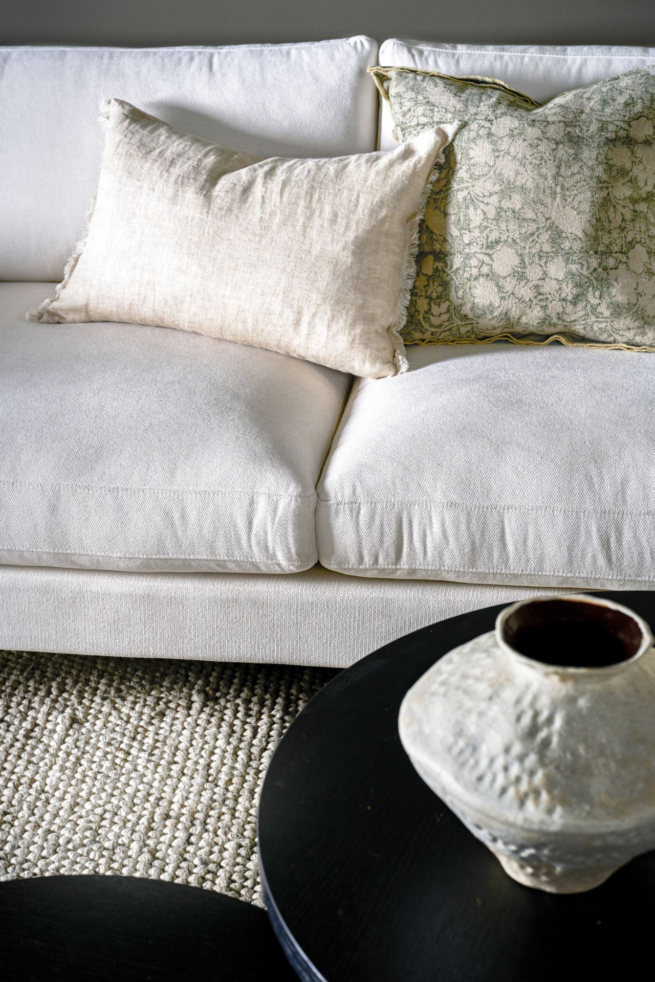 3 seter sofa hvit - 6