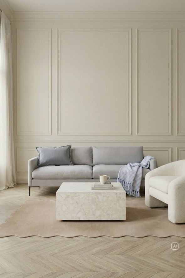 3 seter sofa lys grå - 4