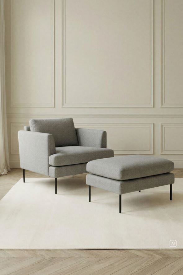 Loungestol lys grå - 2