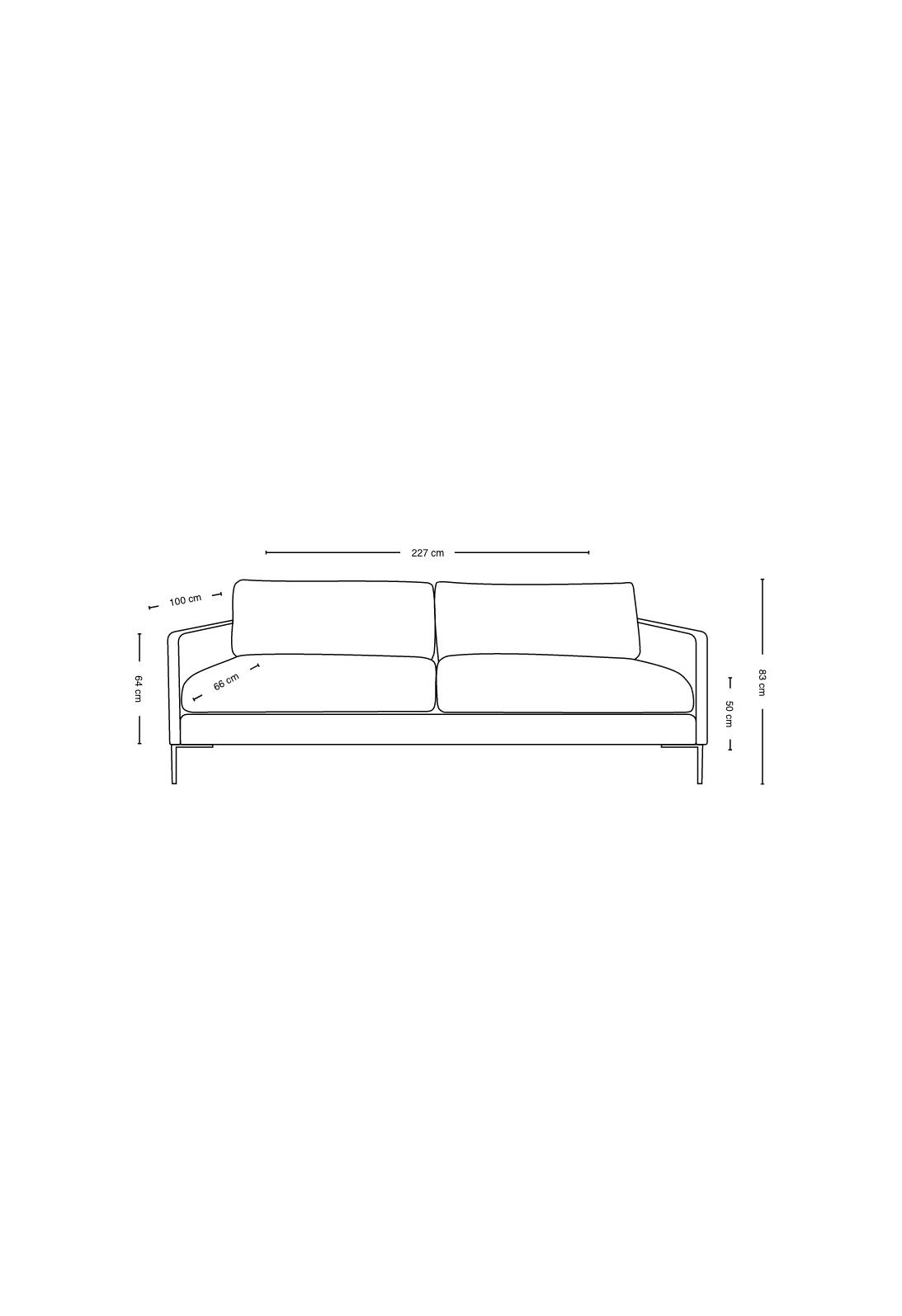 3 seter sofa hvit - 11