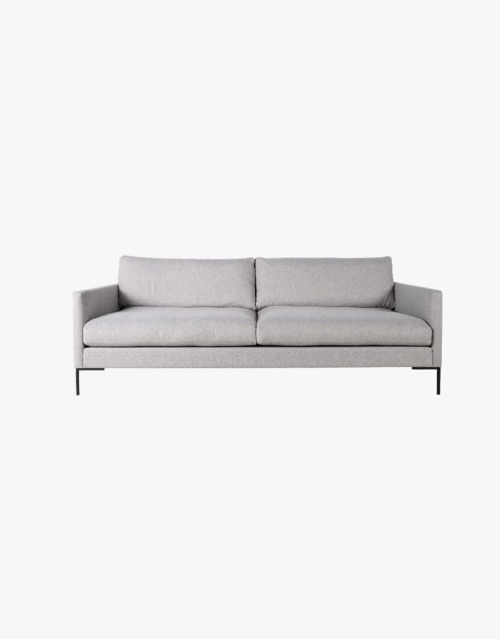 Sofa lys grå - 227x100x83 cm lys grå - 1