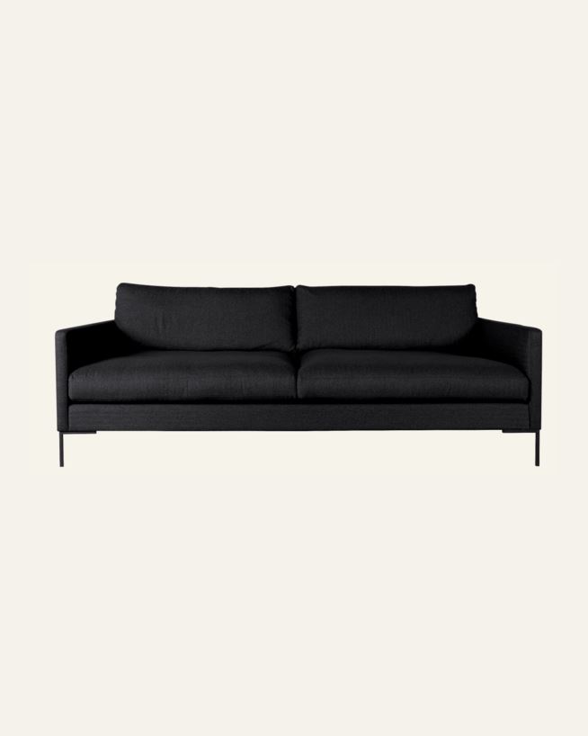 3 seter sofa svart - 227x100x83 cm svart - 1