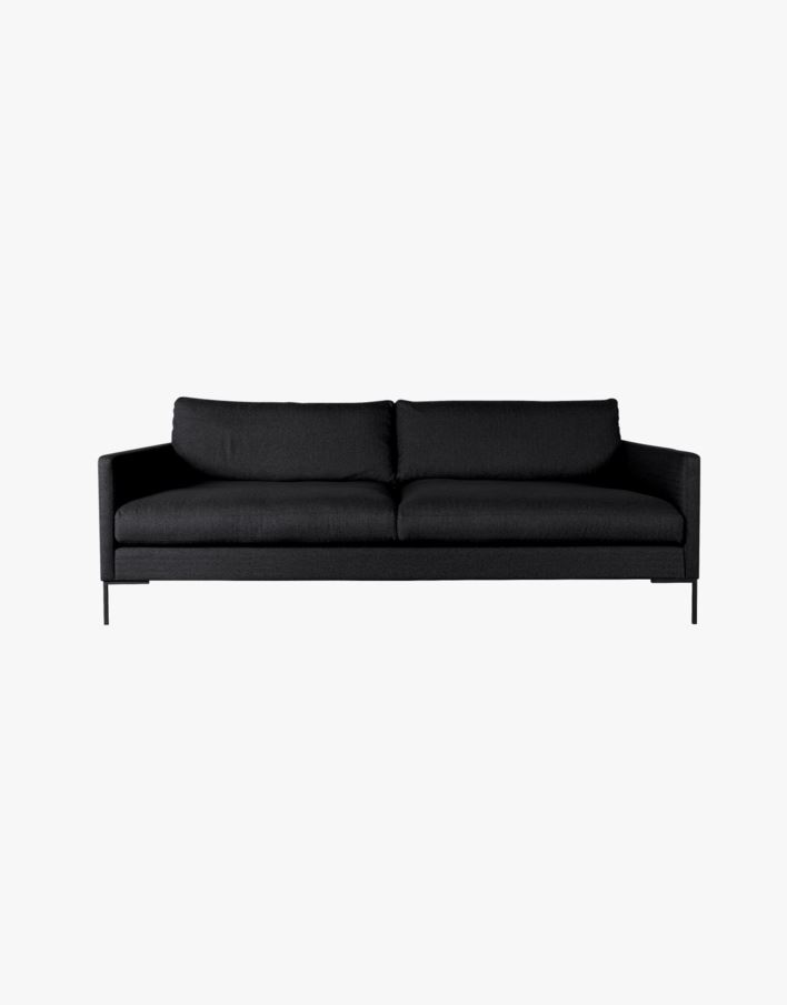 3 seter sofa svart - 227x100x83 cm svart - 1
