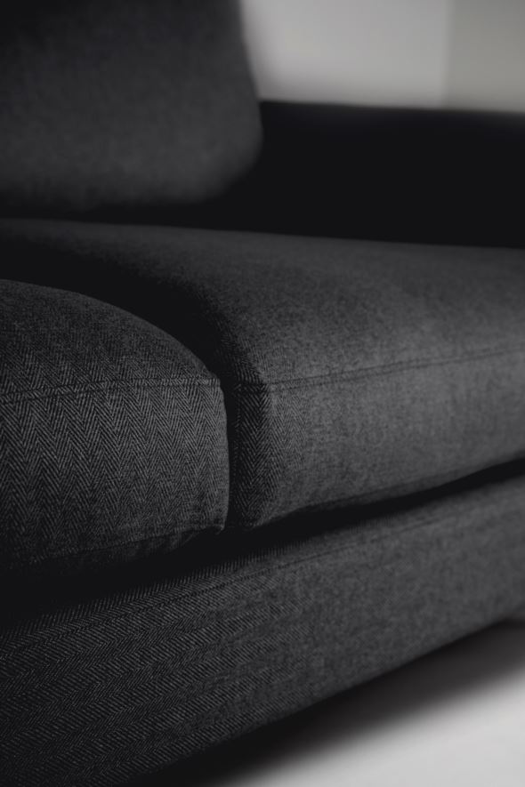 3 seter sofa svart - 6