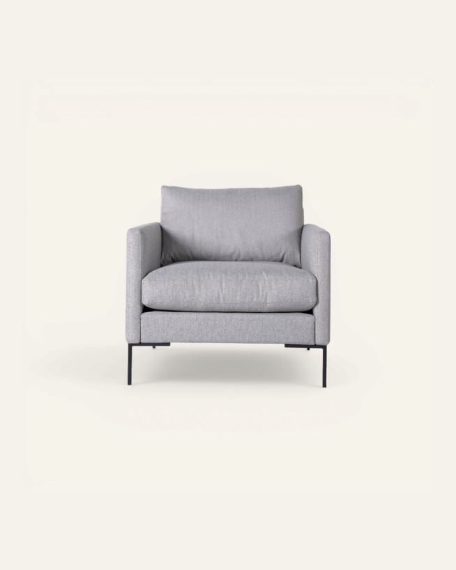 Loungestol lys grå - 86x95x83 cm lys grå - 1