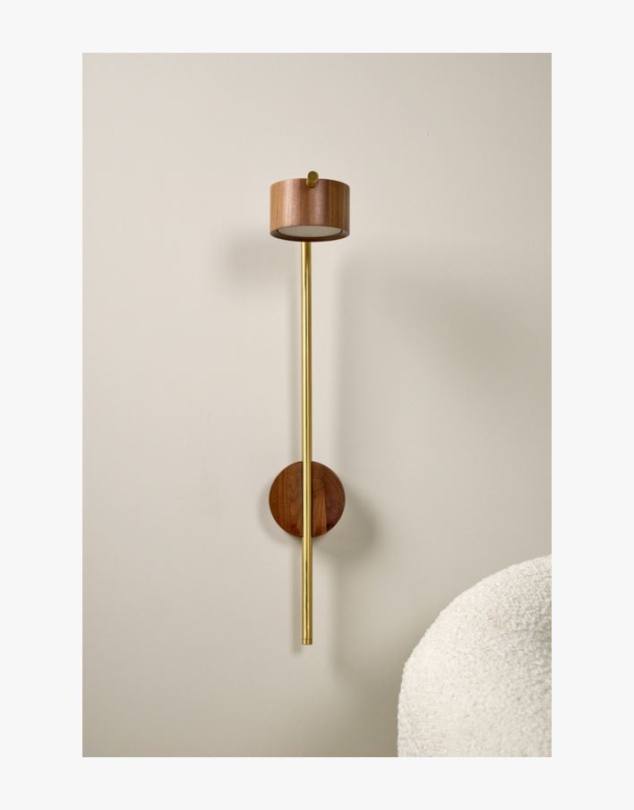 Vegglampe brun - 20x55 cm brun - 1