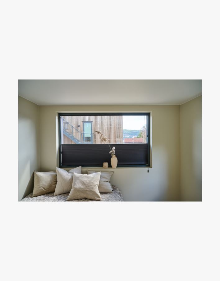 Premium opp&ned dobbel plisségardin m/snortrekk 25mm multi - 25 mm multi - 1