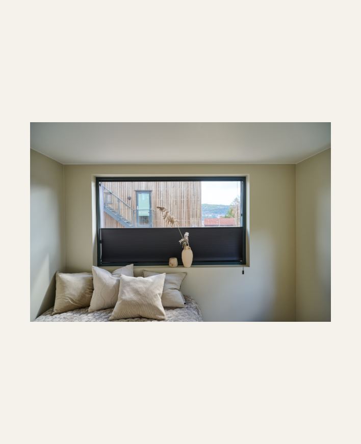 Premium opp&ned dobbel plisségardin m/snortrekk 25mm multi - 25 mm multi - 1